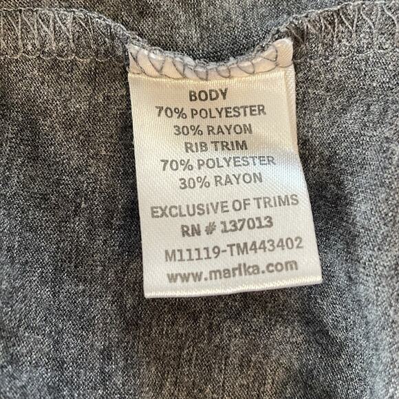 Marika Tek Dry-Wik Performance Tee Womens Large Tank Top Gray Pink Open Back - Picture 6 of 7